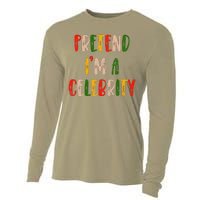 Funny Lazy Christmas Costume Pretend IM A Celebrity Cooling Performance Long Sleeve Crew