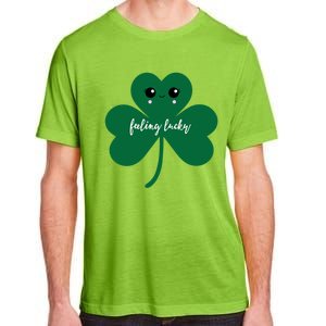 Feeling Lucky Cute Shamrock St Patrick's Day Irish Party Cute Gift Adult ChromaSoft Performance T-Shirt