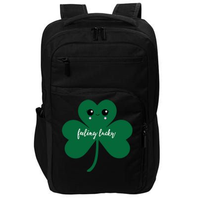 Feeling Lucky Cute Shamrock St Patrick's Day Irish Party Cute Gift Impact Tech Backpack