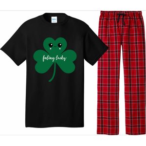 Feeling Lucky Cute Shamrock St Patrick's Day Irish Party Cute Gift Pajama Set