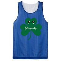 Feeling Lucky Cute Shamrock St Patrick's Day Irish Party Cute Gift Mesh Reversible Basketball Jersey Tank