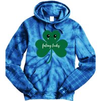 Feeling Lucky Cute Shamrock St Patrick's Day Irish Party Cute Gift Tie Dye Hoodie