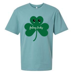 Feeling Lucky Cute Shamrock St Patrick's Day Irish Party Cute Gift Sueded Cloud Jersey T-Shirt