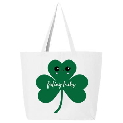 Feeling Lucky Cute Shamrock St Patrick's Day Irish Party Cute Gift 25L Jumbo Tote