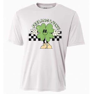 Feeling Lucky Cute Shamrock Happy St Patricks Day Go Green Cooling Performance Crew T-Shirt