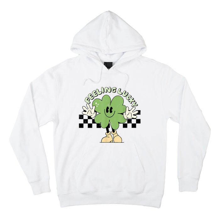 Feeling Lucky Cute Shamrock Happy St Patricks Day Go Green Hoodie