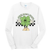 Feeling Lucky Cute Shamrock Happy St Patricks Day Go Green Tall Long Sleeve T-Shirt