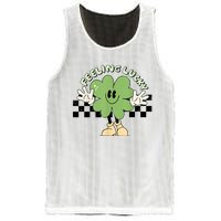 Feeling Lucky Cute Shamrock Happy St Patricks Day Go Green Mesh Reversible Basketball Jersey Tank