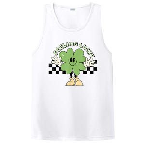 Feeling Lucky Cute Shamrock Happy St Patricks Day Go Green PosiCharge Competitor Tank