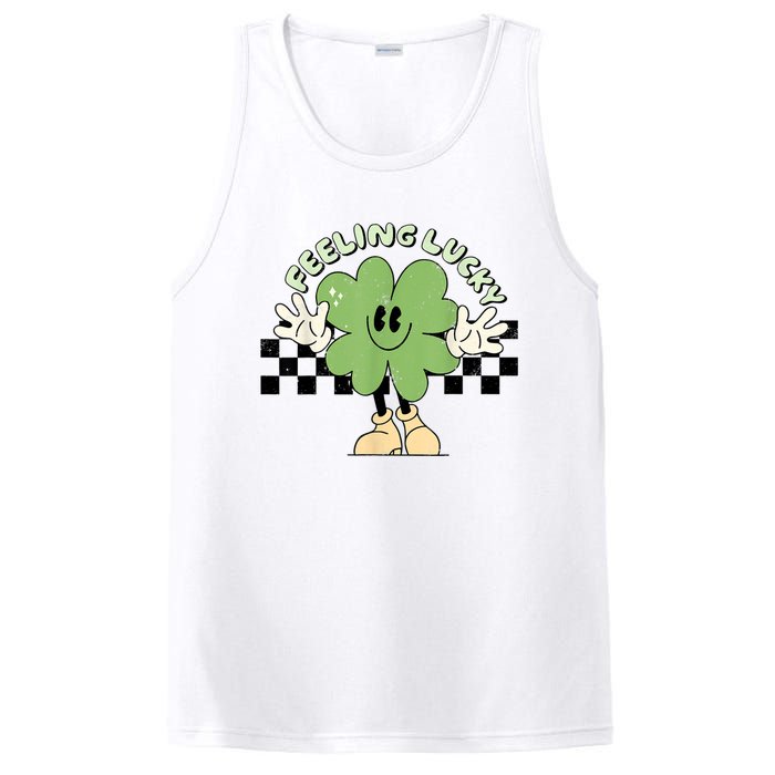 Feeling Lucky Cute Shamrock Happy St Patricks Day Go Green PosiCharge Competitor Tank