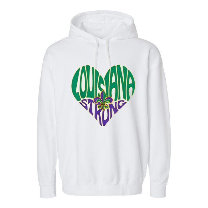 Funny Louisiana Culture T Vintage We Stand Nola Strong Appare Garment-Dyed Fleece Hoodie