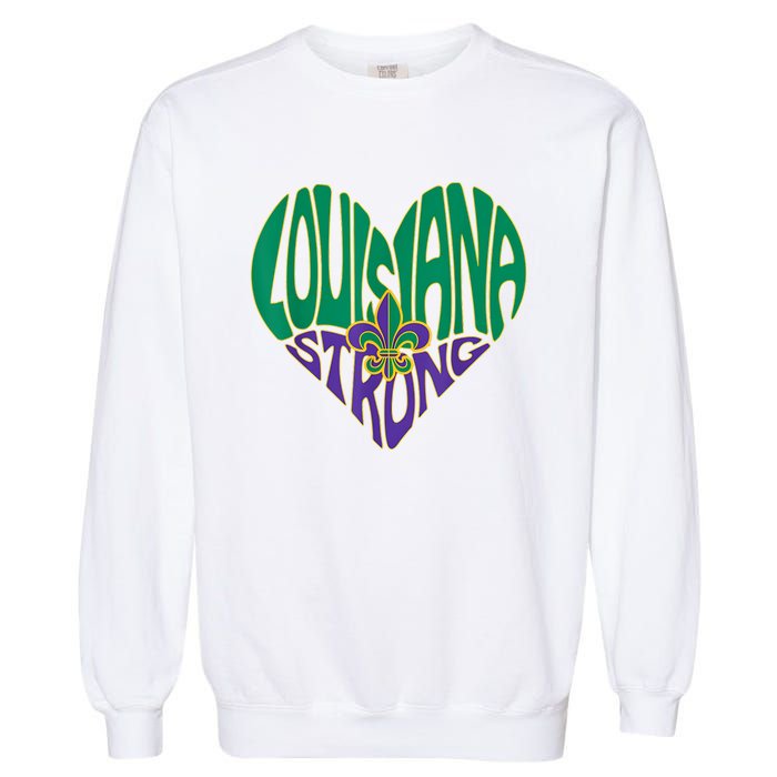 Funny Louisiana Culture T Vintage We Stand Nola Strong Appare Garment-Dyed Sweatshirt