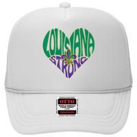 Funny Louisiana Culture T Vintage We Stand Nola Strong Appare High Crown Mesh Back Trucker Hat