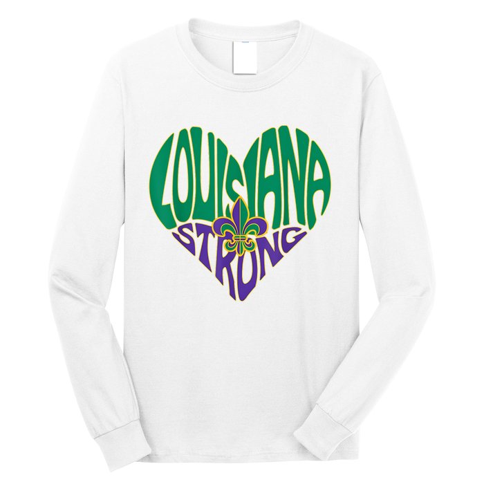 Funny Louisiana Culture T Vintage We Stand Nola Strong Appare Long Sleeve Shirt