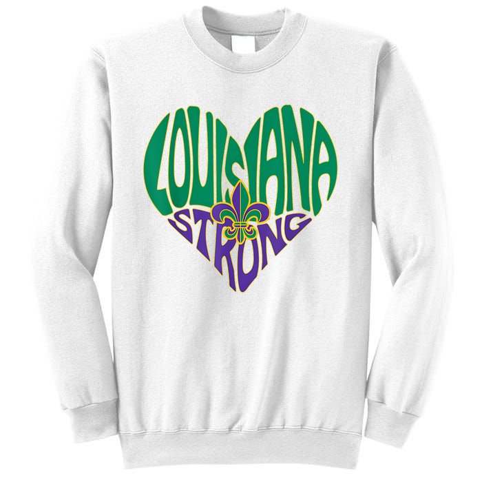 Funny Louisiana Culture T Vintage We Stand Nola Strong Appare Sweatshirt