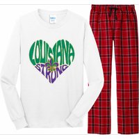 Funny Louisiana Culture T Vintage We Stand Nola Strong Appare Long Sleeve Pajama Set