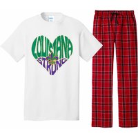 Funny Louisiana Culture T Vintage We Stand Nola Strong Appare Pajama Set