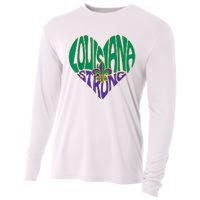 Funny Louisiana Culture T Vintage We Stand Nola Strong Appare Cooling Performance Long Sleeve Crew