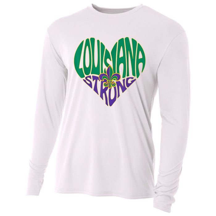 Funny Louisiana Culture T Vintage We Stand Nola Strong Appare Cooling Performance Long Sleeve Crew