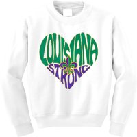 Funny Louisiana Culture T Vintage We Stand Nola Strong Appare Kids Sweatshirt