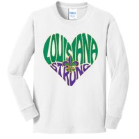 Funny Louisiana Culture T Vintage We Stand Nola Strong Appare Kids Long Sleeve Shirt