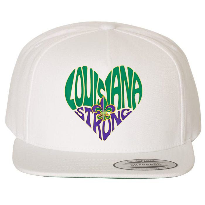 Funny Louisiana Culture T Vintage We Stand Nola Strong Appare Wool Snapback Cap