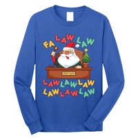 Funny Lawyer Christmas Santa Hat Fa Law Quote Holiday Funny Gift Long Sleeve Shirt