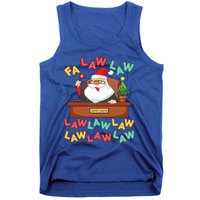 Funny Lawyer Christmas Santa Hat Fa Law Quote Holiday Funny Gift Tank Top