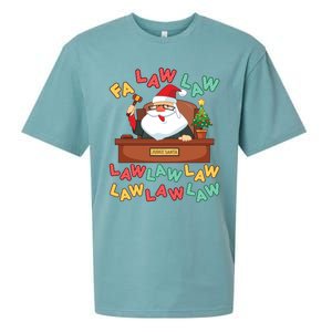 Funny Lawyer Christmas Santa Hat Fa Law Quote Holiday Funny Gift Sueded Cloud Jersey T-Shirt