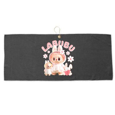 Funny Labubu Cute Labubu The Monsters Meme Large Microfiber Waffle Golf Towel