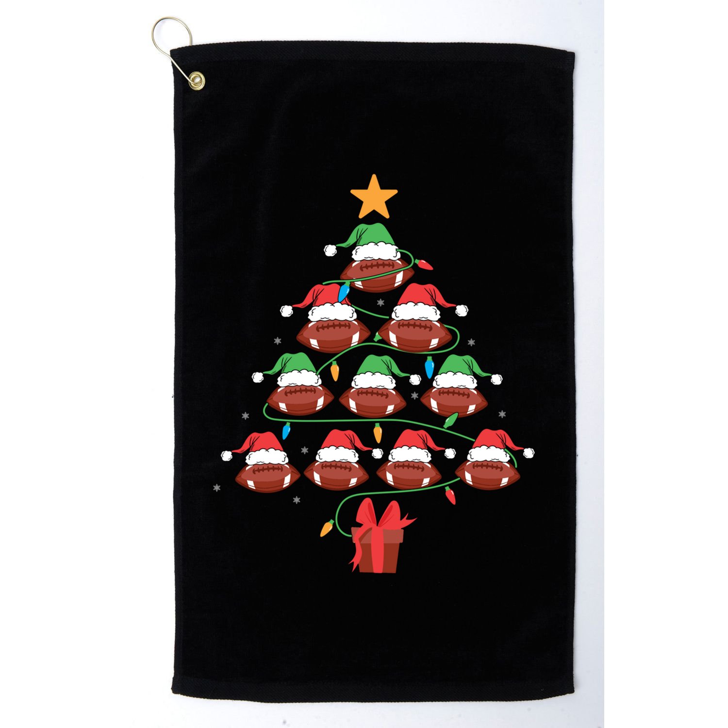 Football Lover Christmas Tree Football Lover Xmas Tree Gift Golf Towel