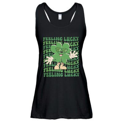 Feeling Lucky Cute Saint Patrick Day Gift Idea Ladies Essential Flowy Tank