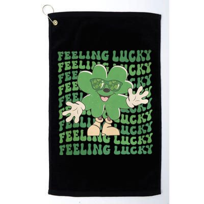 Feeling Lucky Cute Saint Patrick Day Gift Idea Platinum Collection Golf Towel