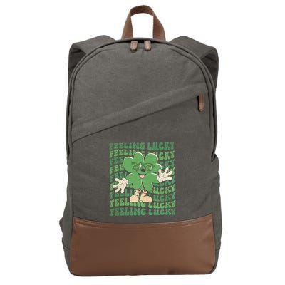 Feeling Lucky Cute Saint Patrick Day Gift Idea Cotton Canvas Backpack