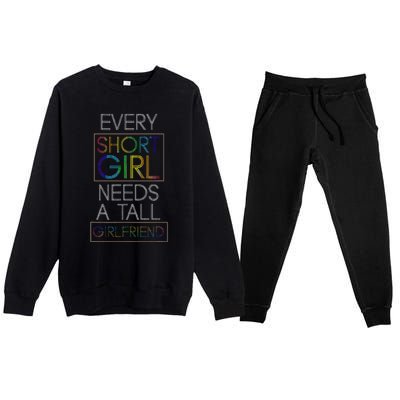 Funny Lesbian Couple Pride Month Gift Idea LGBT Premium Crewneck Sweatsuit Set