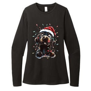 Funny Labrador Christmas Dog Lab Mom Dog Santa Cute Puppy Meaningful Gift Womens CVC Long Sleeve Shirt