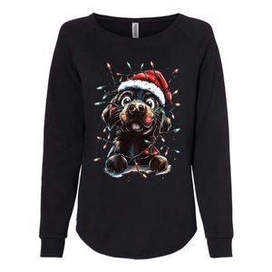 Funny Labrador Christmas Dog Lab Mom Dog Santa Cute Puppy Meaningful Gift Womens California Wash Sweatshirt