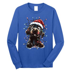 Funny Labrador Christmas Dog Lab Mom Dog Santa Cute Puppy Meaningful Gift Long Sleeve Shirt