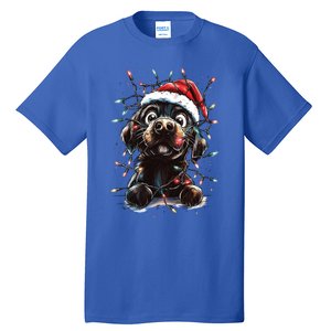 Funny Labrador Christmas Dog Lab Mom Dog Santa Cute Puppy Meaningful Gift Tall T-Shirt