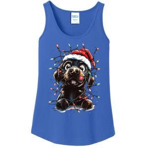 Funny Labrador Christmas Dog Lab Mom Dog Santa Cute Puppy Meaningful Gift Ladies Essential Tank