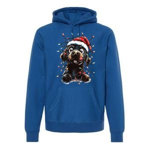 Funny Labrador Christmas Dog Lab Mom Dog Santa Cute Puppy Meaningful Gift Premium Hoodie