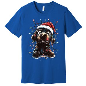 Funny Labrador Christmas Dog Lab Mom Dog Santa Cute Puppy Meaningful Gift Premium T-Shirt