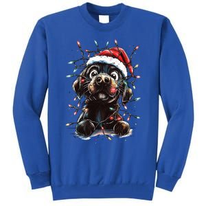 Funny Labrador Christmas Dog Lab Mom Dog Santa Cute Puppy Meaningful Gift Tall Sweatshirt