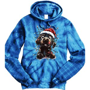 Funny Labrador Christmas Dog Lab Mom Dog Santa Cute Puppy Meaningful Gift Tie Dye Hoodie