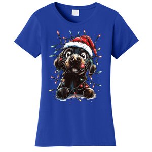 Funny Labrador Christmas Dog Lab Mom Dog Santa Cute Puppy Meaningful Gift Women's T-Shirt