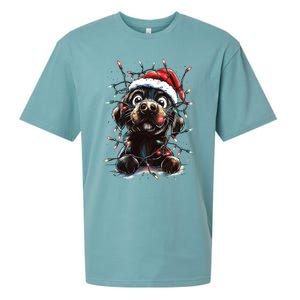 Funny Labrador Christmas Dog Lab Mom Dog Santa Cute Puppy Meaningful Gift Sueded Cloud Jersey T-Shirt