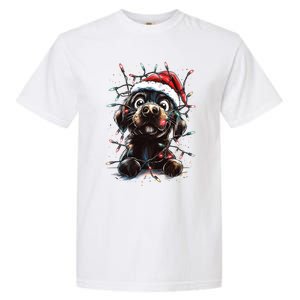 Funny Labrador Christmas Dog Lab Mom Dog Santa Cute Puppy Meaningful Gift Garment-Dyed Heavyweight T-Shirt