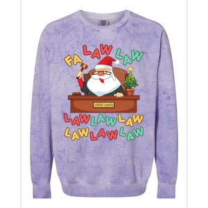 Funny Lawyer Christmas Santa Hat Fa Law Quote Holiday Funny Gift Colorblast Crewneck Sweatshirt