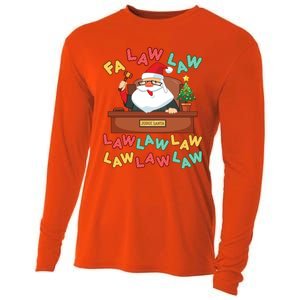 Funny Lawyer Christmas Santa Hat Fa Law Quote Holiday Funny Gift Cooling Performance Long Sleeve Crew