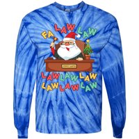 Funny Lawyer Christmas Santa Hat Fa Law Quote Holiday Funny Gift Tie-Dye Long Sleeve Shirt